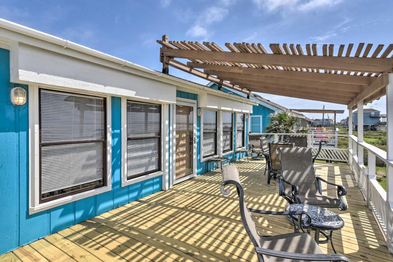 Galveston Beachfront House With Deck And Ocean Views! Exterior photo